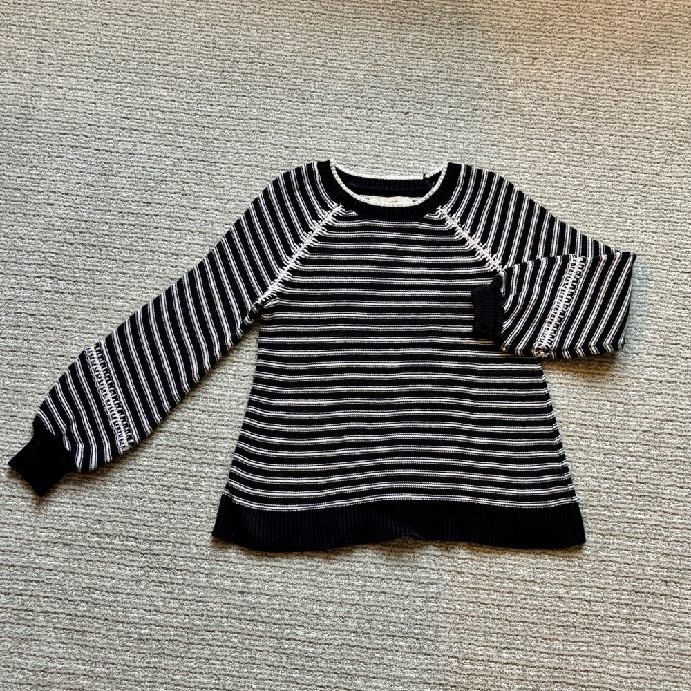LOFT 100% cotton striped sweater